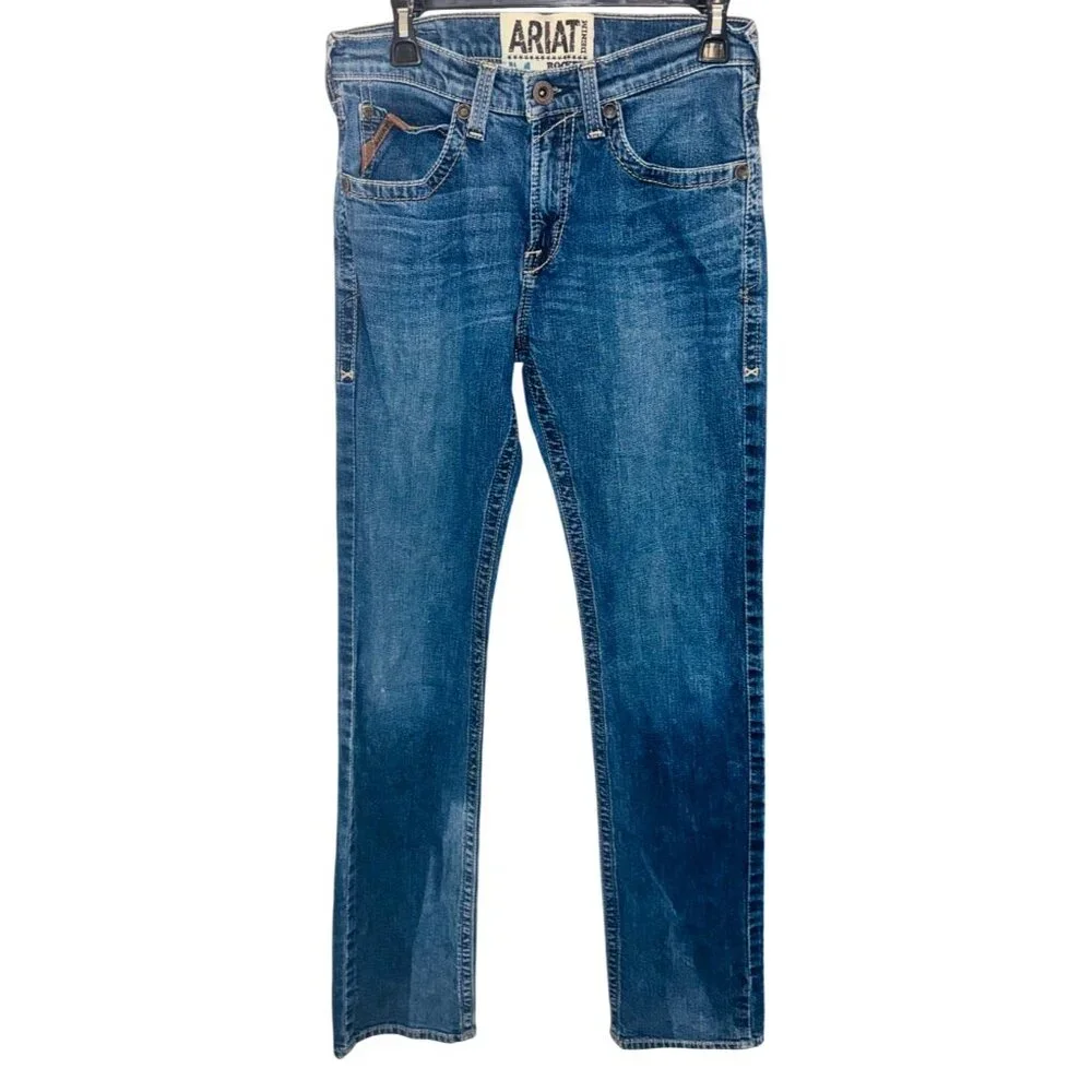Ariat M7 Rocker Straight Mens Western Cowboy Denium Jeans Size 31/38 Workwear
